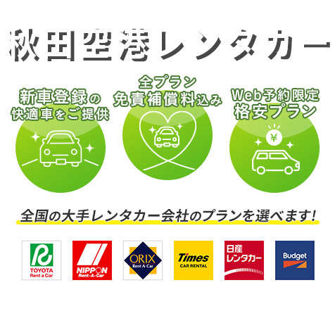 お得なレンタカープランを検索してサービスや料金を一括比較！