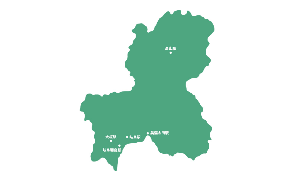 岐阜県レンタカー人気エリア