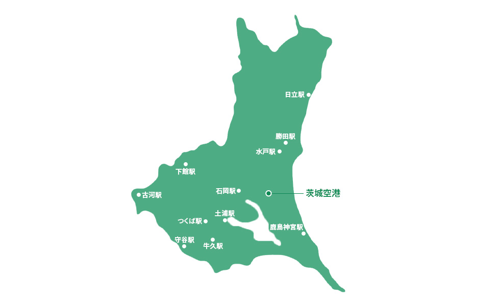 茨城県レンタカー人気エリア