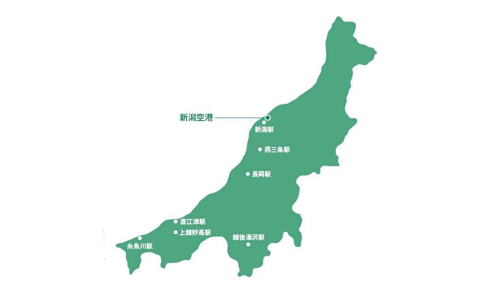新潟県レンタカー人気エリア