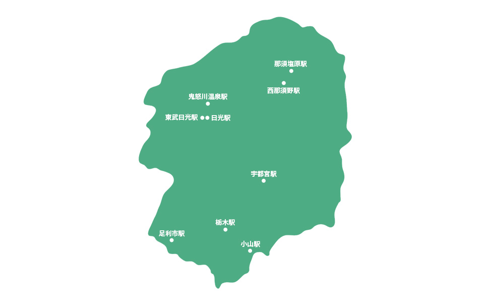 栃木県レンタカー人気エリア